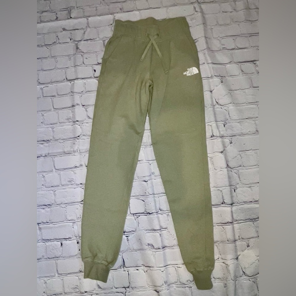 NORTH FACE light green joggers